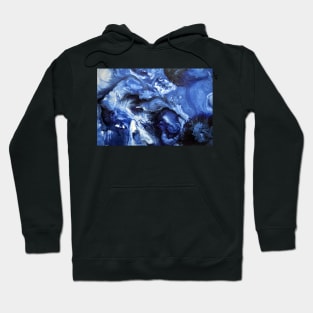 Blue Swirling Waters- Painting Hoodie